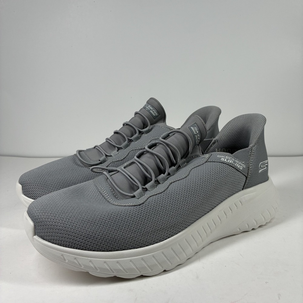 Skechers BOBS Squad Chaos Daily Hype Men's 11W Gray Hands Free Slip-Ins Sneakers